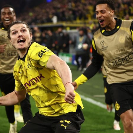 Dortmund derrota o Atlético de Madrid (4-2) e chega às semifinais